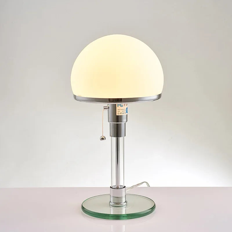Bauhaus Lamp White Table Lamp Danish Designer Nordic Bedroom Bedside Simple Glass Table Light for Living Room