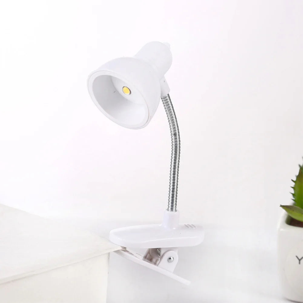1Pc Cute Mini Lamp to Read Book Eye Protection Rotatable Reading Lamp with Clamp Reading Lights for Books Desk Table Bedroom