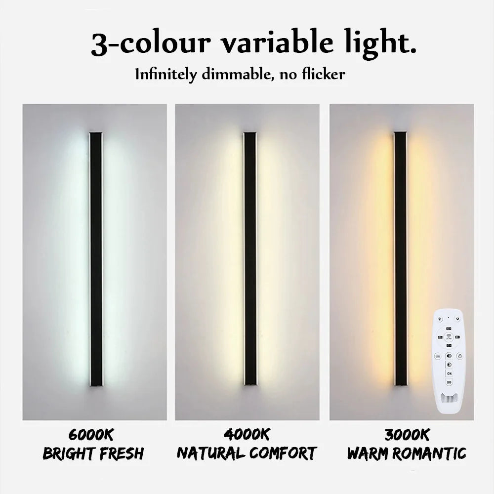 2/1 PCS Outdoor Lighting Waterproof LED Dimming  Remote Control IP65 Waterproof Wall Light  Porch Sconce  85V- 265V 60-200cm