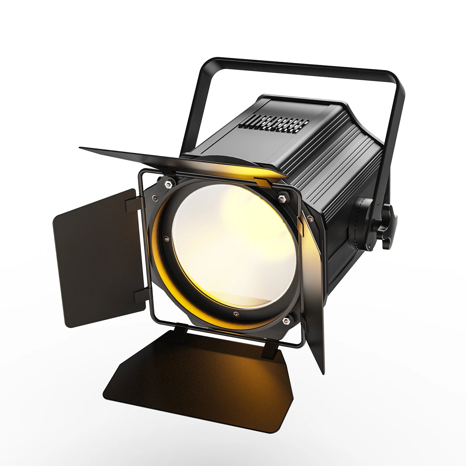 Yiflamefly 200W COB Par Lights Linear Spotlights With Barn Door Warm&Cold White Stage Lights DMX512 DJ Lights For Party Concert