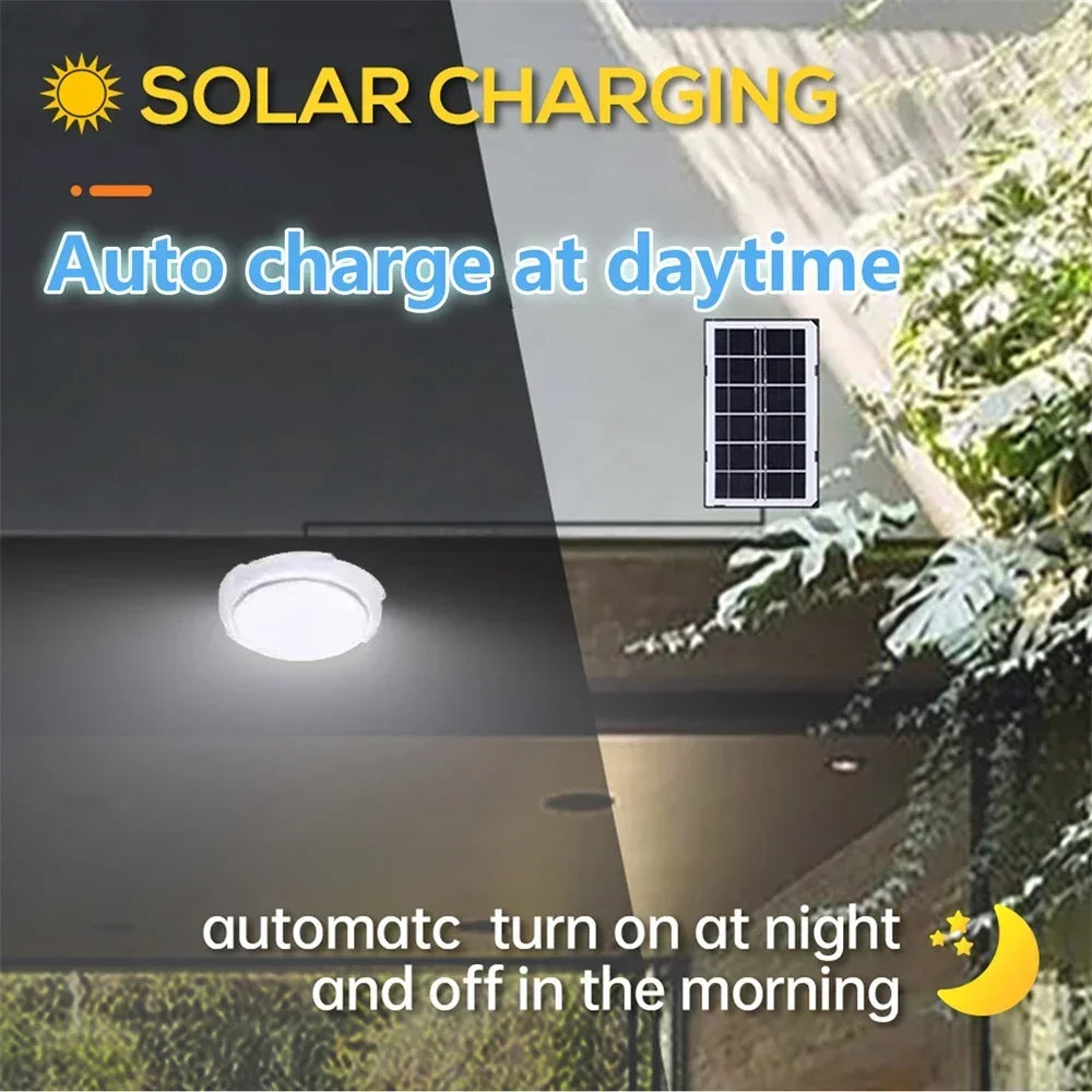 60/500W LED Solar Ceiling Light IP66 Waterproof Indoor Home Top Ceiling House Outdoor Garden pandent light Living Room Lighting