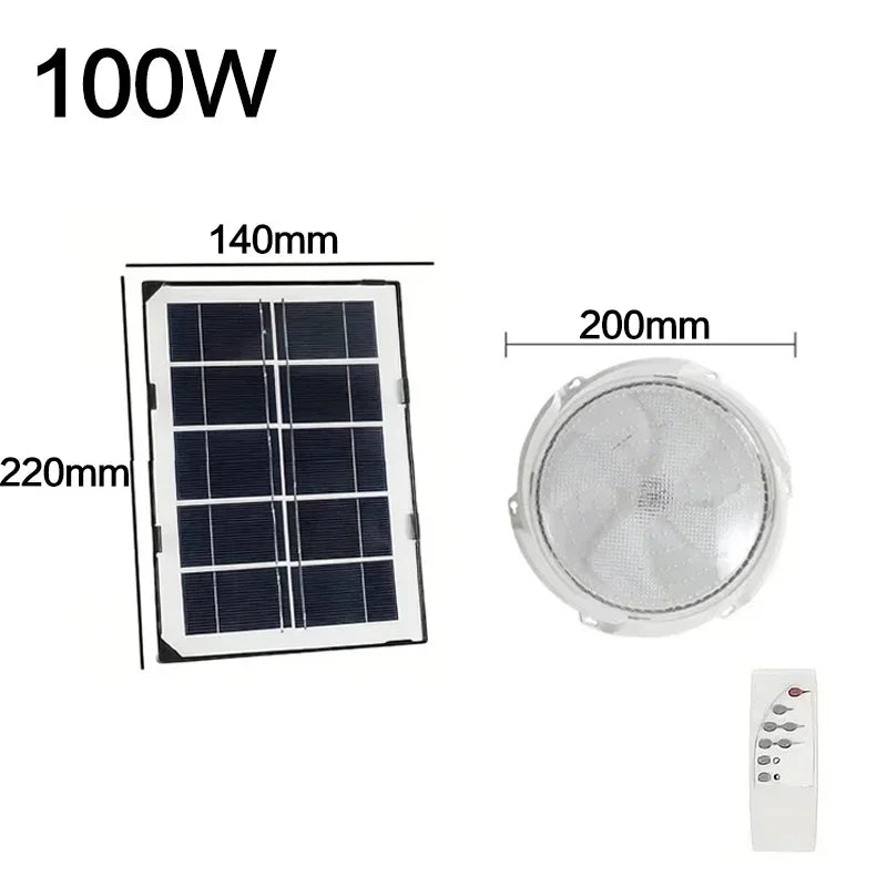 60/500W LED Solar Ceiling Light IP66 Waterproof Indoor Home Top Ceiling House Outdoor Garden pandent light Living Room Lighting
