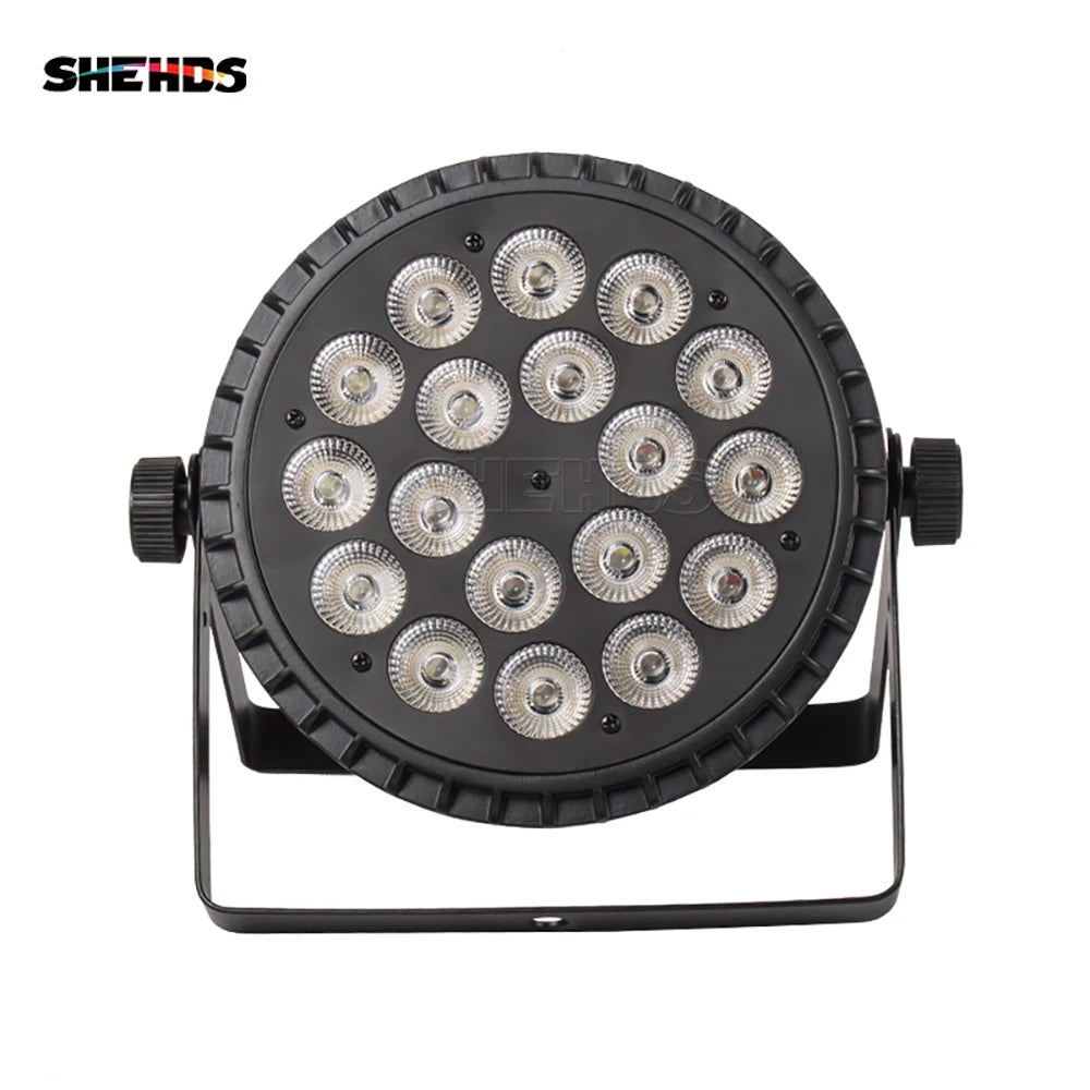 SHEHDS LED 4pcs 18x12W RGBW/18x18W RGBWA+UV Flat Par Lighting Aluminum Alloy DJ Disco Stage Equipment Christmas Decoration