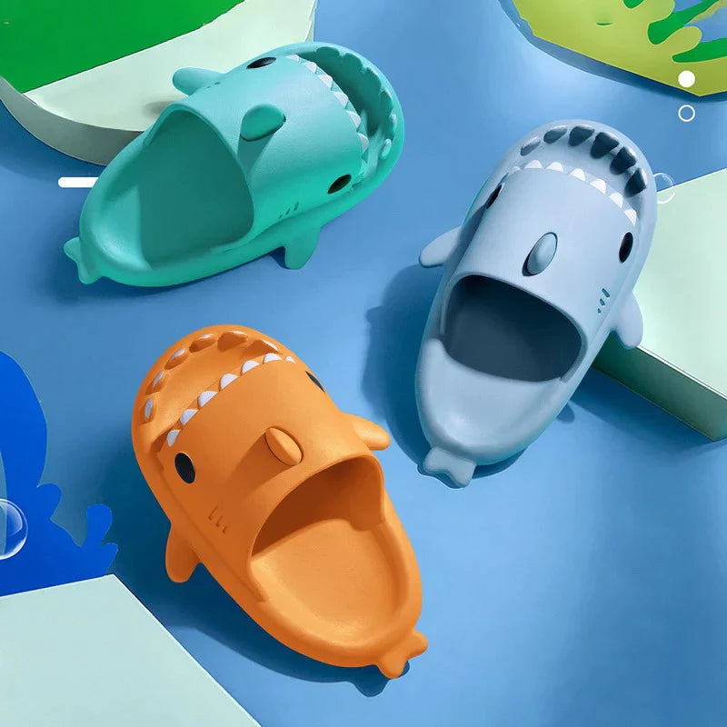 Funny Shark Slippers – Novelty Outdoor Slides for Adults & Kids