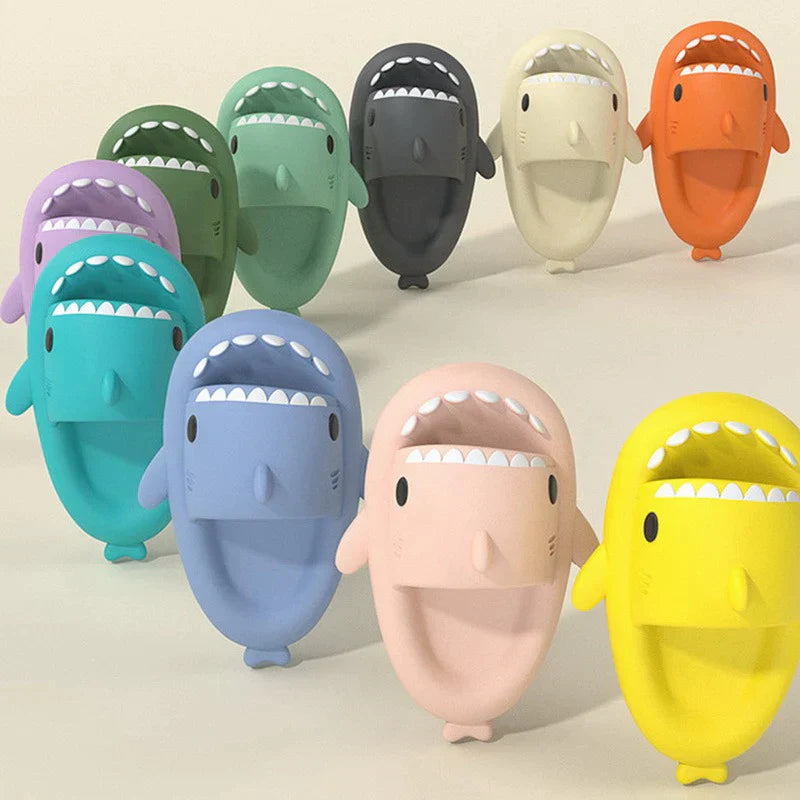 Funny Shark Slippers – Novelty Outdoor Slides for Adults & Kids