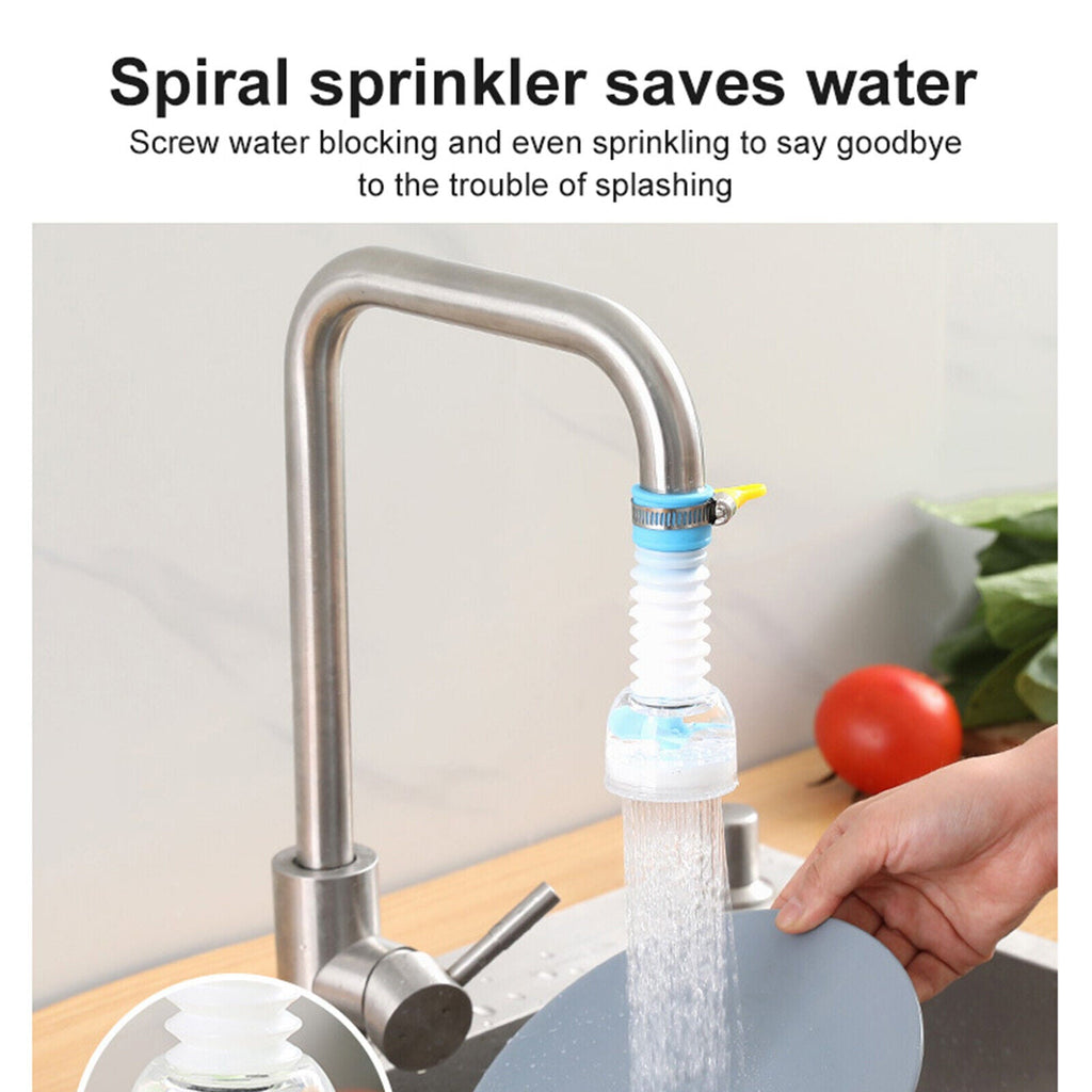 360° Rotating Faucet Extender – Flexible Kitchen Tap Sprayer Attachment