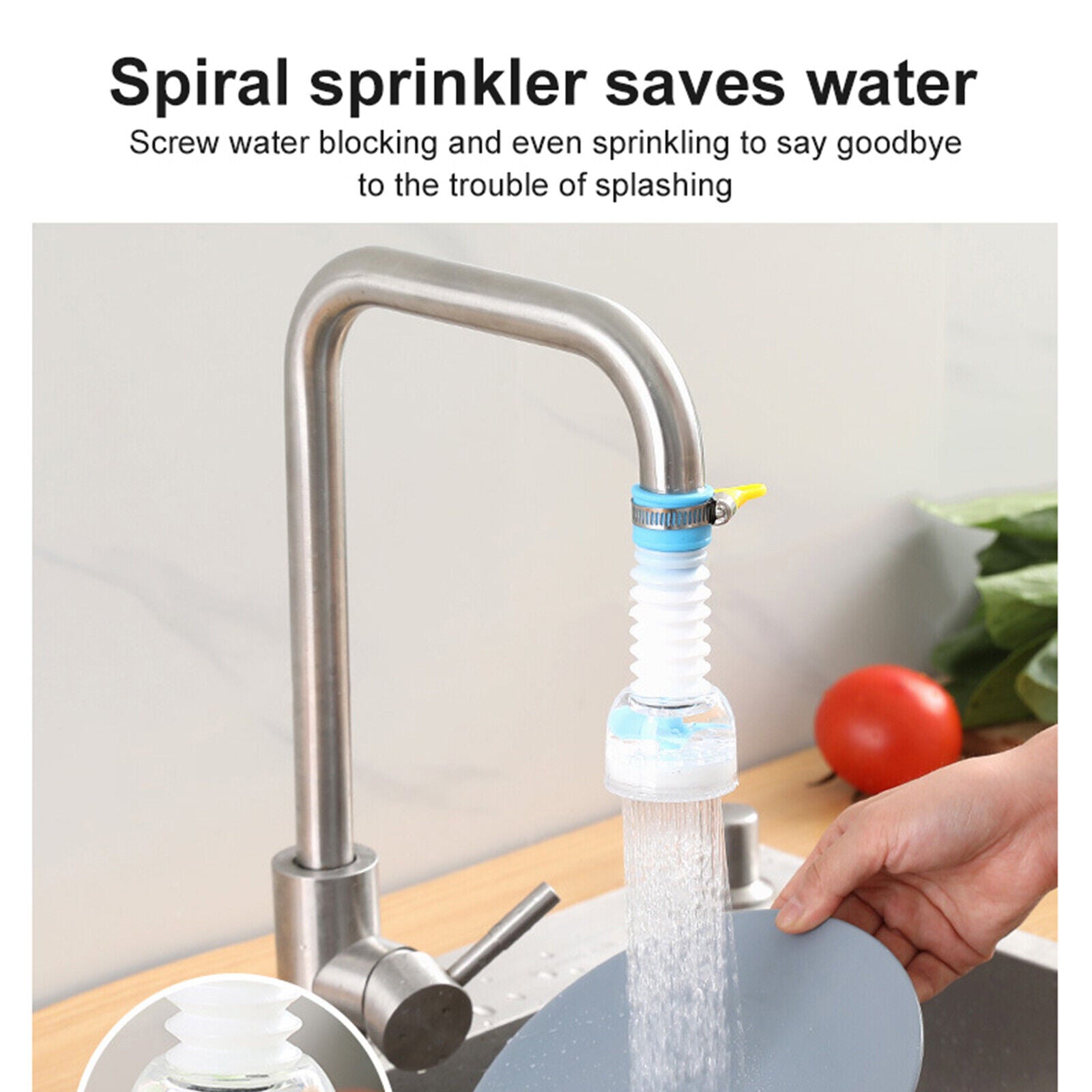 360° Rotating Faucet Extender – Flexible Kitchen Tap Sprayer Attachment